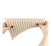 Pan Flute Teaching Beginners To Play The Panpipes 18 Pipe Type C Major Wind Instrument(Off-white)