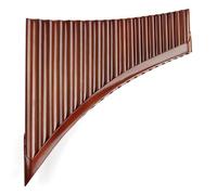Pan Flute Wood 20 Pipes Pan Flute E Key With Brown Wooden Traditional Made Musical Instrument(LEFT)