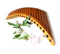 Pan Flutes, Bagpipes, 22 Pipes, G Key or C Key, Bitter Bamboo, Suitable for Professional Performance, Favorite(G Key,Left Hand)