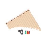 Pan Flutes C Key 16 Pipes with Music Note Sticker and Carry Bag for Musician