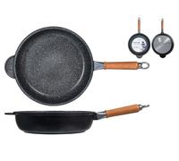 Pan H&h High Non-Stick Stone Handle Wooden CM 30