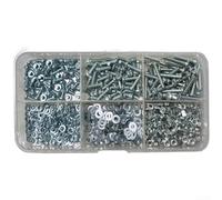 Pan Head 304 Stainless Steel Machine Screws With Nuts And Washers 300 Piece Set For M3 Thread Applications(B)