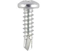 Pan Head, Phillips Recess, Self Tapping Thread, Self Drill-Point - Size: 4.2 x 13mm - Finish: Zinc - 130Z Pack of: 1000