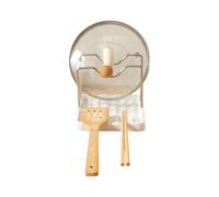 Pan Lid Holder - 7.87 Inch Organizer | Stainless Steel Holder: Multifunctional Lid Holder with Drip Tray, Spoon Rest for Cooking and Storage