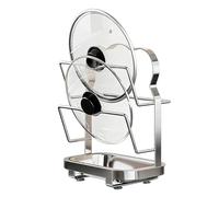 Pan Lid Holder - Vertical Storage Rack, Wall Hanging Stand, Durable Steel Frame, Compact Space Organizer | for Kitchen Countertop Pantry Cupboard Apartment Dormitory Rv Camper Tiny Homes Use