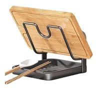 Pan Lid Organizer | Carbon Steel Heat-Resistant Container with Tray - Pot Lid Holder While Cooking,for Cutting Board Baking Sheet Utensil Kitchen Oven Pantry Stove Top