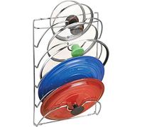 Pan Lids Holder and Organiser, Wall/Door Mounted Kitchen Cabinet Cupboard Saucepans Pan Lids Storage Rack Holder for Pot Covers & Pan Lids(Holds 5 Lids)