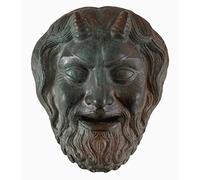 Pan Mini Mask with bronze color effect- Dionysos God of Wild - Ancient Greece - Panas