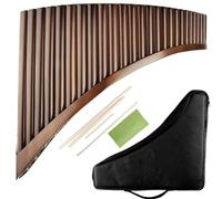 Pan Pipe C Key 25 Pipes Pan Flute Woodwind Instrument Bamboo No Wooden Strips On The Bottom Surface(R)