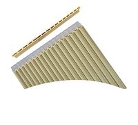Pan Pipes 16-tube 18-tube Double-row Plastic C-tuned Pan Flute Mobile Double-mouthed Pan Flute Music Wind Instrument (Color : 18 tube G tone off-white)