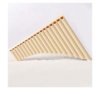 Pan Pipes 16-tube 18-tube Double-row Plastic C-tuned Pan Flute Mobile Double-mouthed Pan Flute Music Wind Instrument (Color : Professional 18-tube off-white)