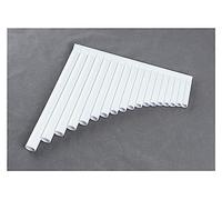 Pan Pipes 18 Pipes C Key Pan FluteInstrument Chinese Traditional Musical Instrument Bamboo Pan Flute Music Wind Instrument (Color : White)