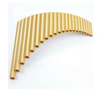 Pan Pipes 22 Pipe ABS Plastic Panpipe G Key Panflute Right/Left Handmade Woodwind Musical Instruments Music Wind Instrument (Color : Golden Right Hand)