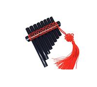 Pan Pipes 8 Pipe/10 Pipe Thin Bamboo Bitter Bamboo Pan Flute Musical Instrument Music Wind Instrument (Color : 8 tubes black 1)