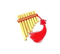 Pan Pipes 8 Pipe/10 Pipe Thin Bamboo Bitter Bamboo Pan Flute Musical Instrument Music Wind Instrument (Color : 8 tubes of thin bamboo 2)