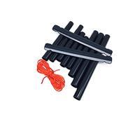 Pan Pipes 8 Pipe/10 Pipe Thin Bamboo Bitter Bamboo Pan Flute Musical Instrument Music Wind Instrument (Color : 8 tubes yellow 1)