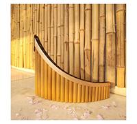 Pan Pipes Pan Flute 22 Tube G Key Bitter Bamboo Adjustable Tone Pan Flute Music Wind Instrument (Color : 8)
