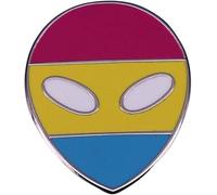 Pan Pride Alien Pansexual They Them Pronouns Non Binary Nonbinary Gender Neutral Flag Colors LGBTQ 1.2 Enamel Pin Badge by Pinstant, 3.05 cm, Enamel, enamel