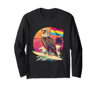 Pan Pride Eagele Surfing Pan Flag LGBTQ Pansexual Pride Long Sleeve T-Shirt