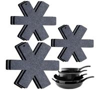 Pan Protectors, 12pcs Saucepan Protectors of 3 Sizes for Stacking, Felt Thermal Insulation Mat Reusable, Kitchen Motorhome Essentials