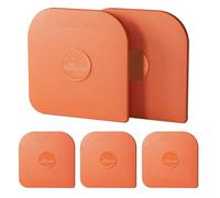 Pan Scraper, 5 Pcs Pot Scraper Plastic, Pot Scraper Non Scratch for Cast Iron, Pot and Pan Cleaning, Sturdy Scraper Kitchen Tool-Orange