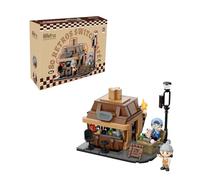 PAN TASY 80Retros Axial Coffee Shop Building Set, Mechanical Keyboard-Inspired Café Model with Press Function, Figures & Accessories, Creative Collector Set for Adults