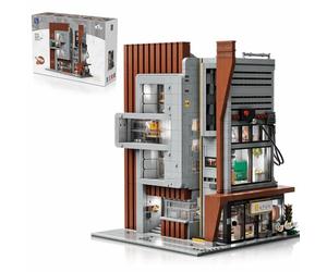 PAN TASY Architecture Studio Modular Building Set | Three-storey modern office with LED lighting, urban street scene and 5 minifigures, designed with MOC artist Ohsojang