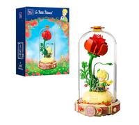 PAN TASY Le Petit Prince Rose Flower Building Bricks Set, The Little Prince Only Rose Creative Construction Kit, Rose Bouquet Flower Garden Gift for Adults and Kids