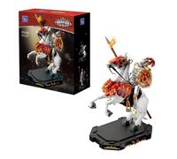 PAN TASY Medieval Knight Building Block Set - 31cm Collectible Brick Model with Armored Warhorse, Poseable Joints & Interchangeable Weapons Display Decor Kit for Adults