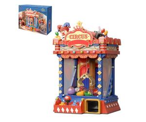 PAN TASY Retro Circus Claw Machine Building Kit, Arcade Style Arcade Machine Block Model with Lights & Music, Interactive Collectible Building Set and Display Toy for Adults and Kids