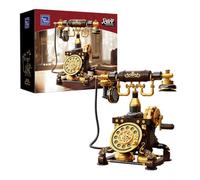 PAN TASY Retro Telephone Building Blocks Set for Adults, Vintage DIY Model Kit with Realistic Design, Creative Home Decor Gift, for Collectors and Hobbyists