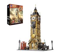 PAN TASY Steampunk Big Ben Building Set for Adults | London clock tower architectural model with retro mechanical details, creative landmark construction for display