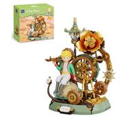 PAN TASY The Little Prince - Starry Journey Building Set, Vintage Mechanical Pocket Watch-Inspired Model with Gears, Telescope & Golden Rose, Collectible Display Toy with Exclusive Prince Figure