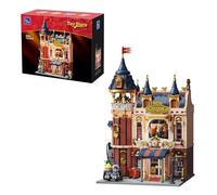 PAN TASY Toy Store Building Sets for Adults, European Castle Style Modular Street Scene, Collectible Architecture Blocks with Nutcracker Stage, Arcade, Balcony, Rooftop Playground & Minifigures