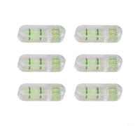 Pan-Tilt Bubble Level Set - 6-Piece T-Type Acrylic Level Tool for Measuring Tilt, Horizon & Alignment, Green/Yellow, 29 x 9 x 7 mm - for Home, Workshop & Construction Use