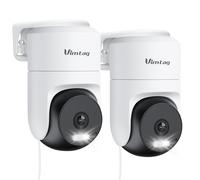 Pan/Tilt Security Camera Outdoor, 2.5K 4MP Home CCTV Camera Systems Wired, 360⁰ Vision Motion Tracking, No Blind Spots, AI Detection Alarm, Color Night Vision, Two-Way Talk, IP65, Works with Alexa