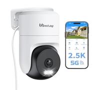 Pan/Tilt Security Camera Outdoor, 2.5K 4MP Home CCTV Camera Systems Wired, 360⁰ Vision Motion Tracking, No Blind Spots, AI Detection Alarm, Color Night Vision, Two-Way Talk, IP65, Works with Alexa