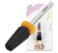 PANA Nail Carbide 5 in 1 Bit - Two Way Rotate use for Both Left and Right Handed - Fast remove Acrylic or Hard Gel - 3/32" Shank - Manicure, Nail Art, Drill Machine (Double Coarse - 2XC, Black)