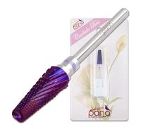 PANA 5-in-1 Pro Upgraded Multi-Function Drill Bit 3/32" Shank Size - (Purple, 2X Coarse to 2X Fine) - Mix Size Tungsten Drill Bit Fast Remove Acrylic Hard Gel Nail for Manicure Pedicure