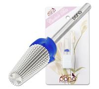 PANA Nail Carbide 5 in 1 Bit - Two Way Rotate use for Both Left and Right Handed - Fast remove Acrylic or Hard Gel - 3/32" Shank - Manicure, Nail Art, Drill Machine (Medium - M, Silver)