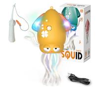 PANACARE Dancing Squid, Children's Electronic Squid Toys with Music/Lights/USB, Automatically Avoid Crawling Octopus, Rechargeable Children's Dancing Toys, Birthday Gift for 34567Years (Yellow)