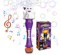 PANACARE Halloween Bubble Wand, Electronic Ghost Bubble Wand for kids Automatic Bubble Machine 5000+/Bubbles with Music/Bubble Solution/Light, Halloween Bubble Toys Party Decoration Gift