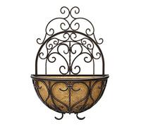 Panacea 16Inch Bronze Rustic Italia Wall Planter Decorative
