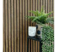 Panacea Belgravia Walnut 3D Wood Slat Wallpaper