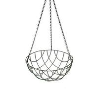 Panacea Green Round Metal Hanging Basket, 30Cm