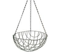 Panacea Green Round Metal Hanging Basket, 35Cm