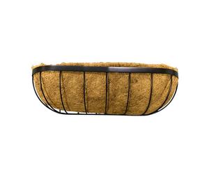 Panacea Hanging Garden 30L Black Metal Wall Rectangular Trough (W)76.2Cm