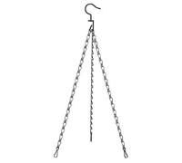 Panacea Replacement Chain with Rotating Swivel Hook - Black Powder Coated Galvanised Steel for 16-18in Hanging Baskets