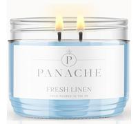 Panache Fresh Linen Scented Candle - Double Wick - Clean Crisp Scent