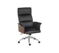 Panache High Back Executive Leather Look Office Chair Black, Fully Installed